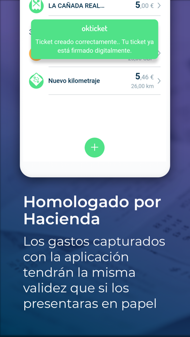 Okticket - Gestión de gastos Screenshot