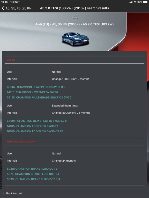 Screenshot #4 pour Championlubes Lubricant Finder