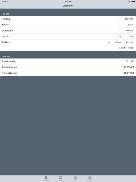 Screenshot #4 pour Cic Lite - Compound Interest Calculator