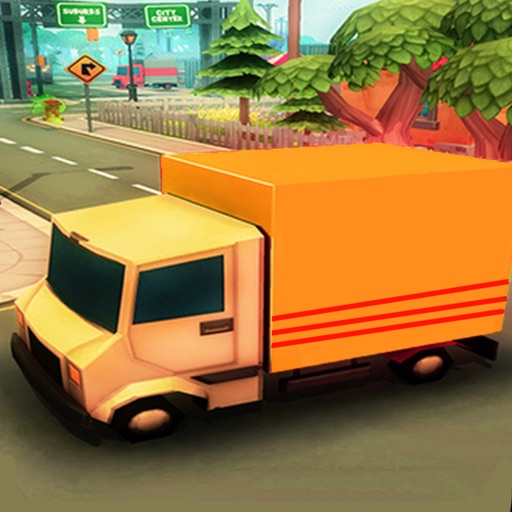 3D Postal Delivery Van icon