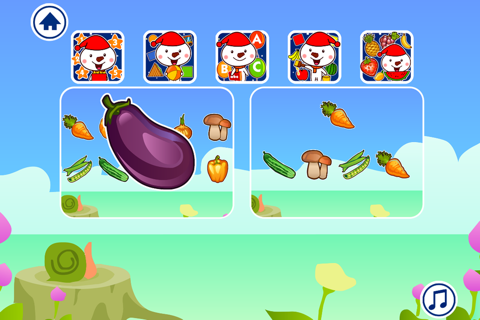 雪宝宝认蔬菜：儿童智力游戏大全1岁-2岁 screenshot 2