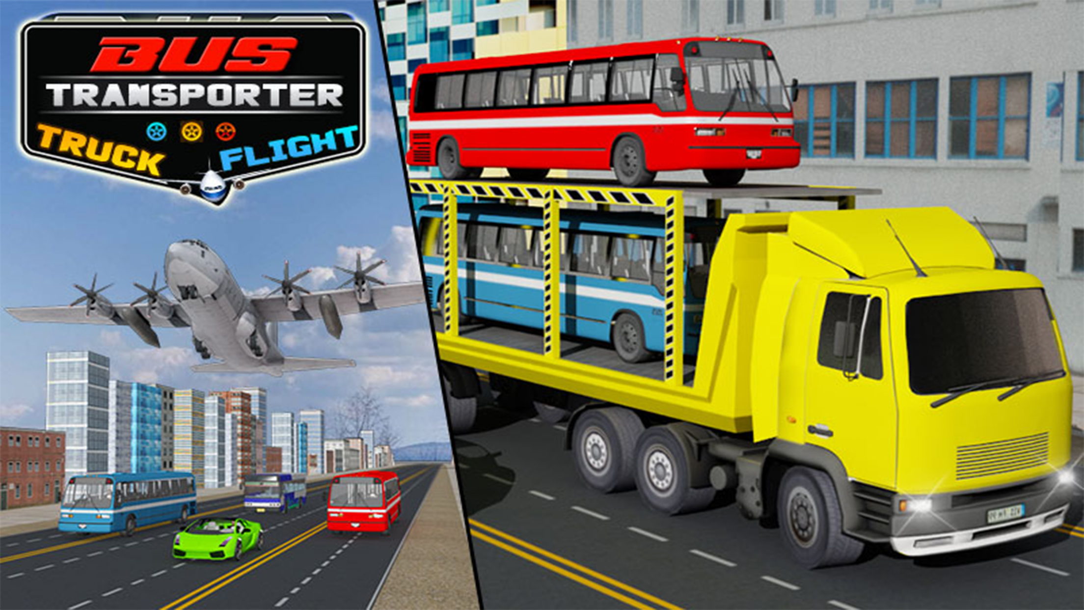 Bus Transporter Truck City Bus Transporter Flight screenshot 5
