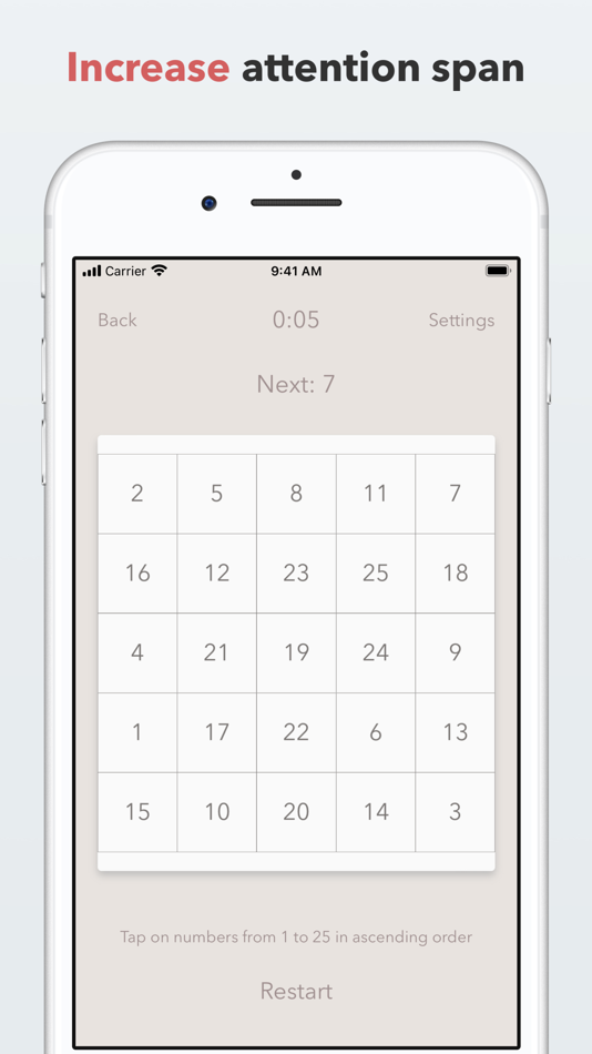 #4. Schulte table! (iOS) 由: Artem Tselikov