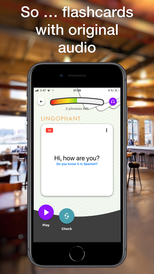 #3. Lingophant - speak and learn (iOS) Podle: Alexander Hartveld