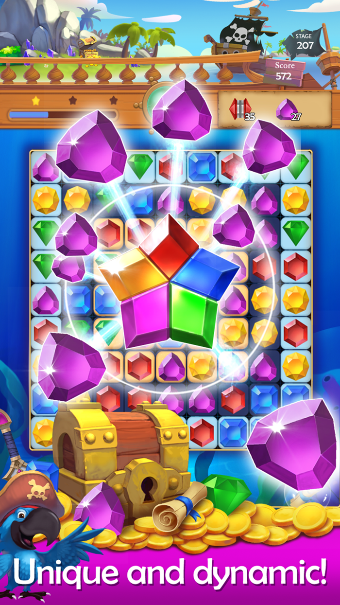Pirate Jewel Pang Match 3