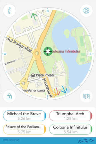 Bucarest on foot : Offline Map - náhled