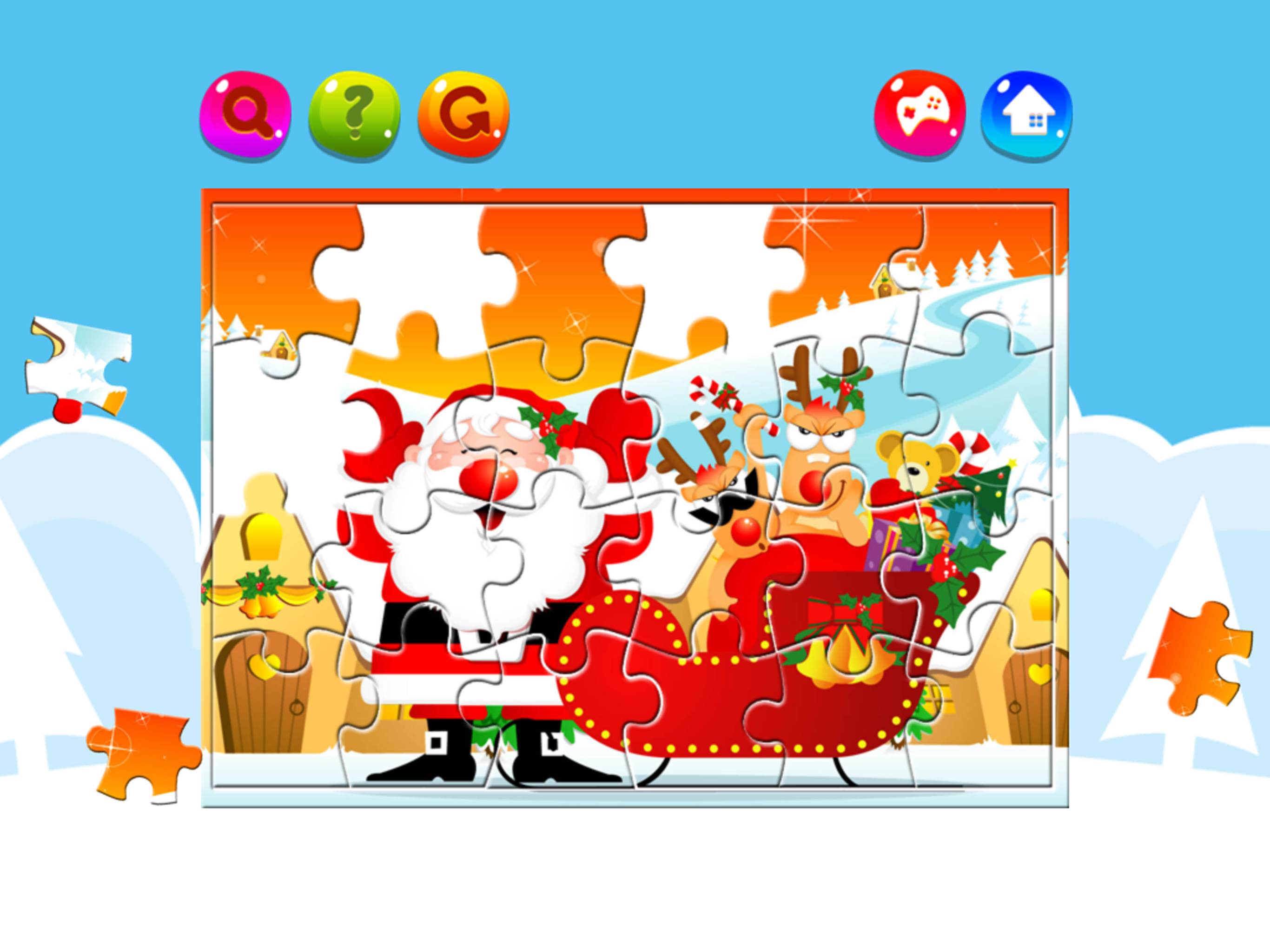 Merry Christmas Jigsaw Puzzles Game free for Kids screenshot 4