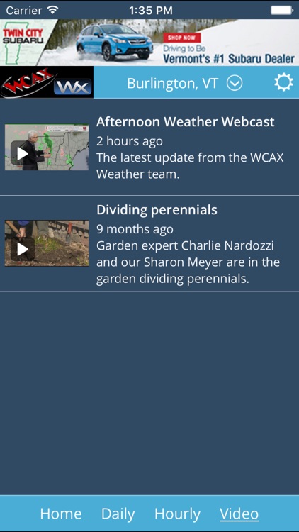 WCAX Wx App