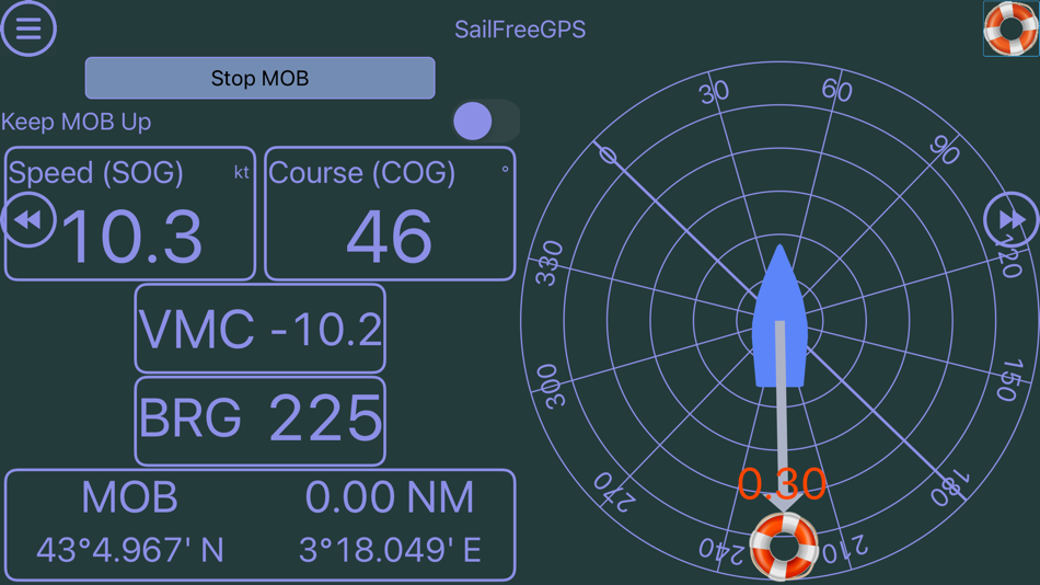 #9. SailFreeGPS (iOS) 由: Frederic BRO