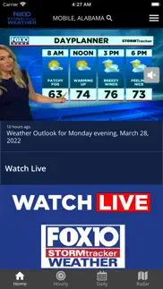 fox10 weather mobile alabama iphone screenshot 2