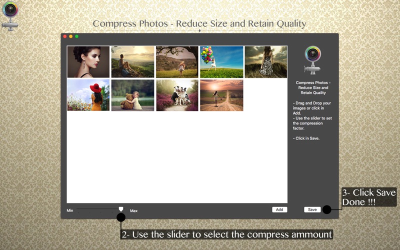 Screenshot #2 pour Compress Photos - Reduce Size and Retain Quality
