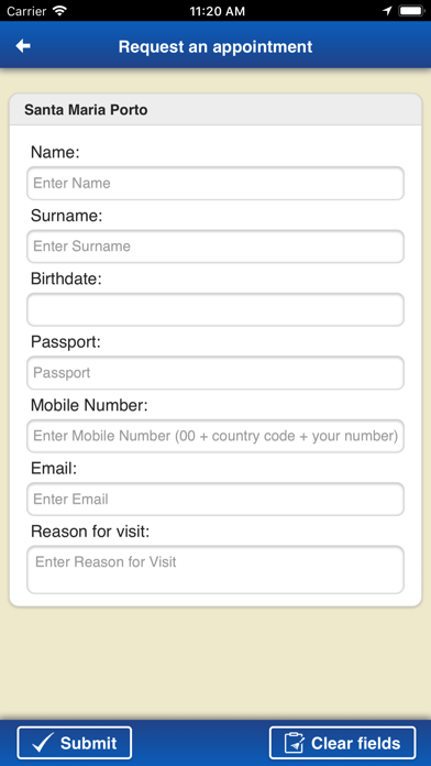 GiofactWin QH Appointment Screenshot