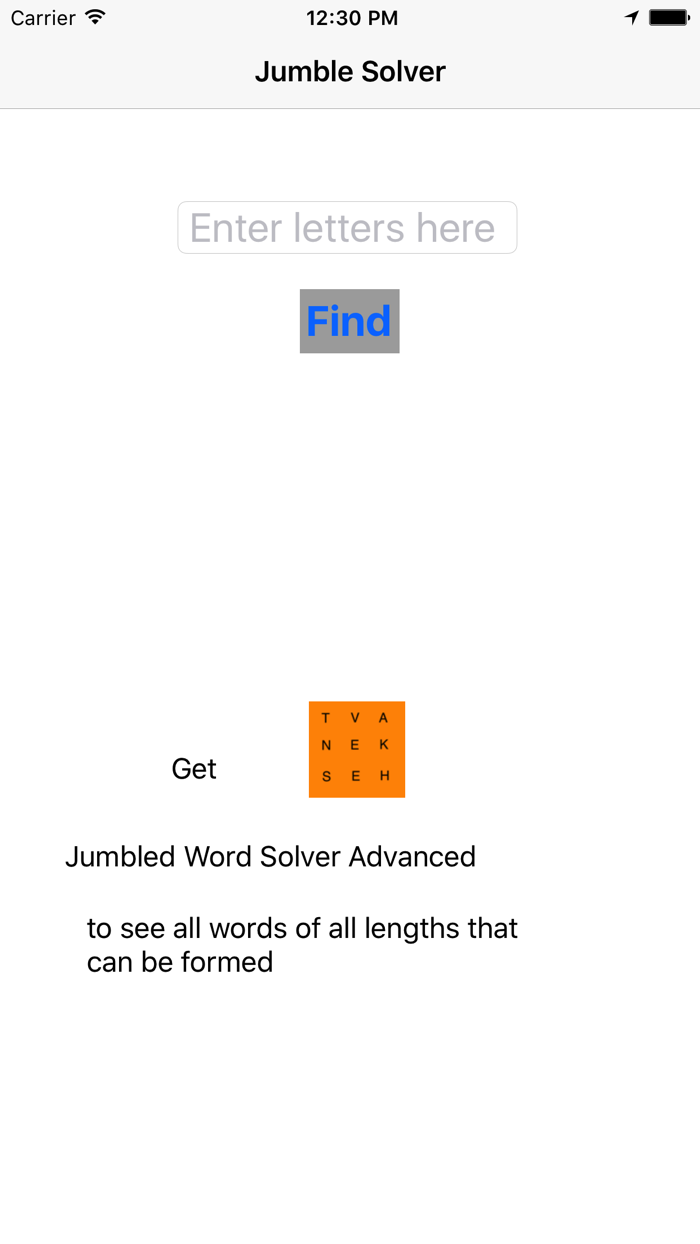 Jumbled Word Solver
