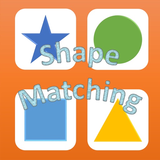 Geometric shapes matching game preschoolers math icon