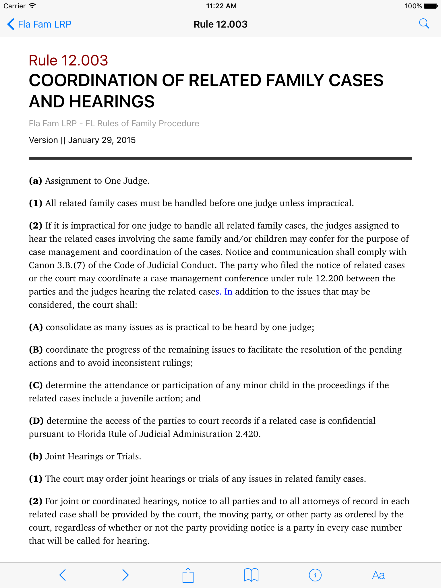 Florida Family Law Rules of Procedure (LawStack)