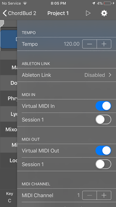 ChordBud 2 AUv3 MIDI Sequencer Screenshot