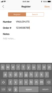 package registration iphone screenshot 2