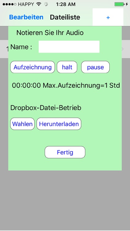 A Diktat - Spracherkennung