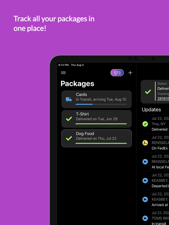 Screenshot #4 pour Tracking - Packages/Deliveries