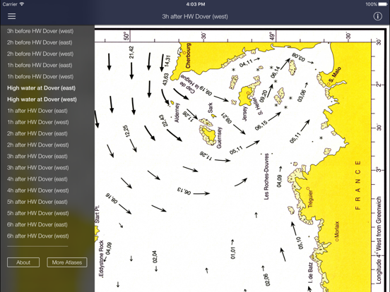 Stroomatlas, The English Channel iPad app afbeelding 2