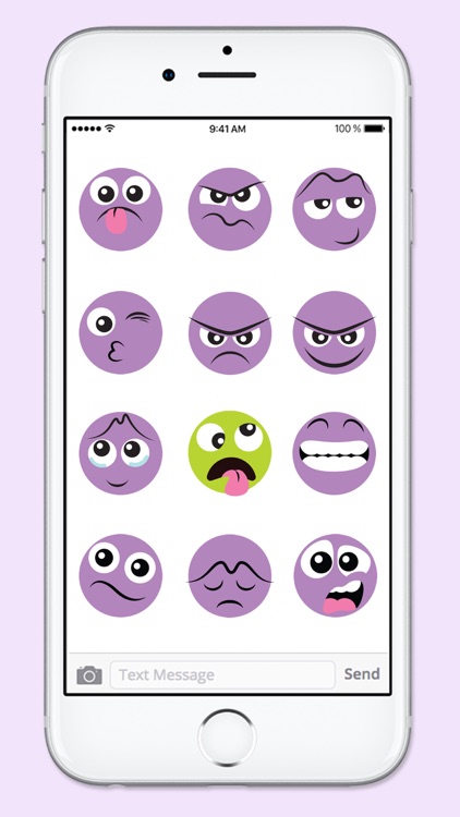 Purple People Emojis Sticker Pack screenshot-4