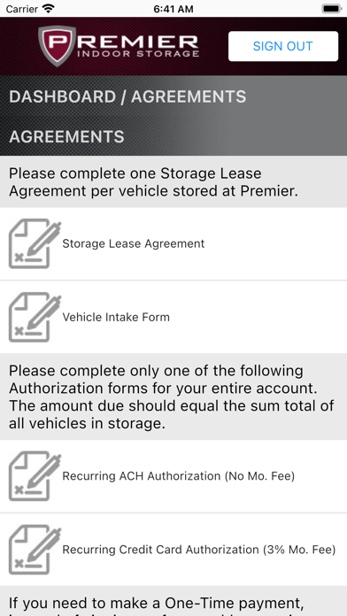 Premier Client Portal Screenshot