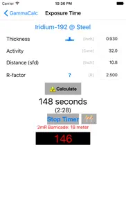 gamma ray calculator iphone screenshot 2