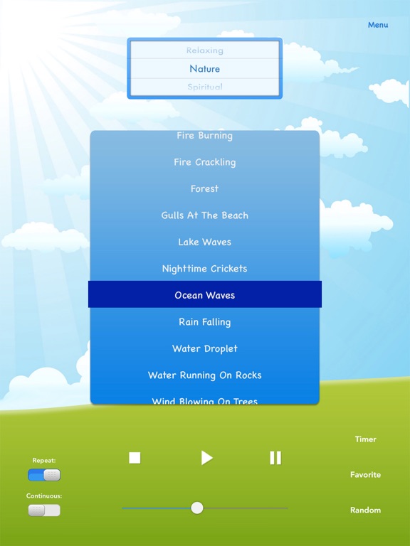 Relaxing Sounds: Calming Nature, Ambient Melodies iPad screenshot 1 - Health & Fitness app