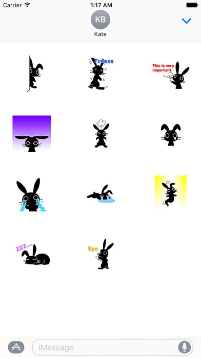 Adorable Black Rabbit Sticker screenshot 3