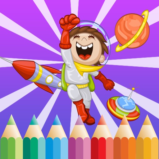 Outer Space Coloring Book for Kids: Learn to color Icon