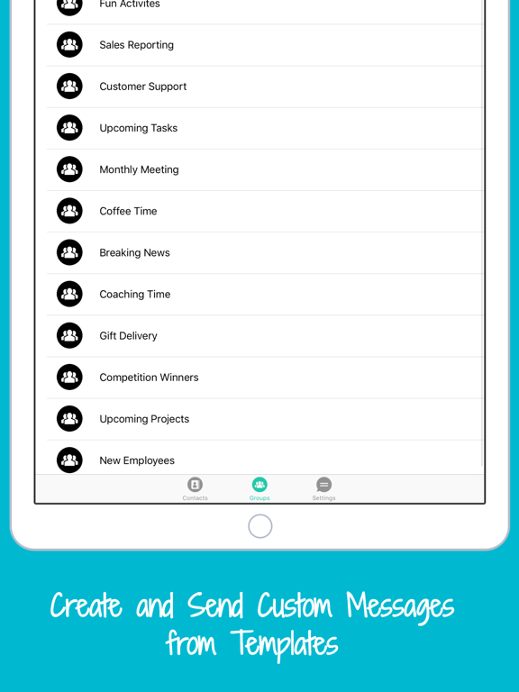 Contacts Group Texting & SMS Text Mass Messaging iPad screenshot 5 - Productivity app