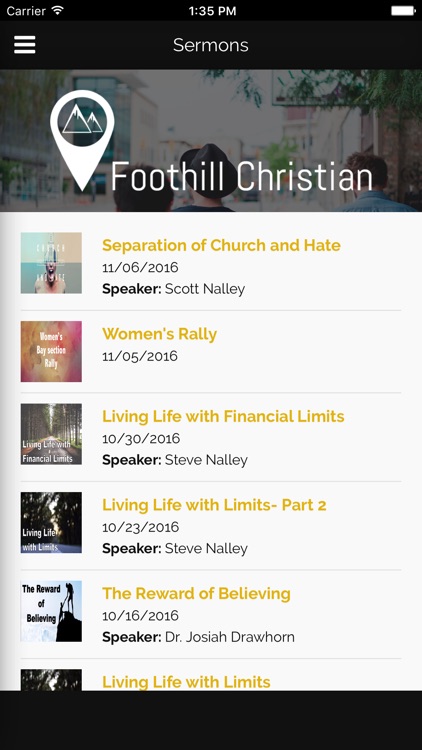 Foothill Christian of Napa, CA