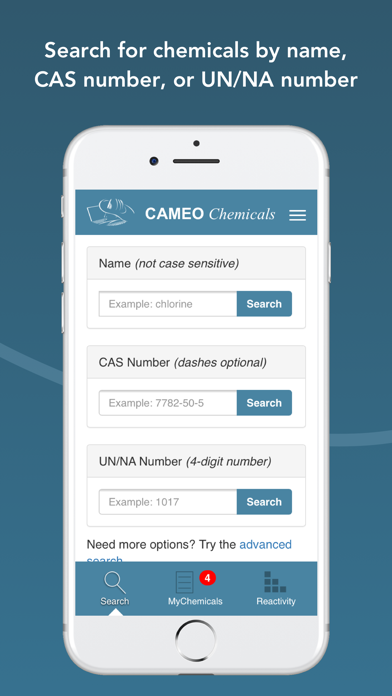 CAMEO Chemicals Screenshot