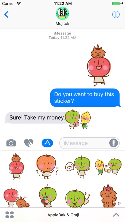 AppleBak & Omji Stickers