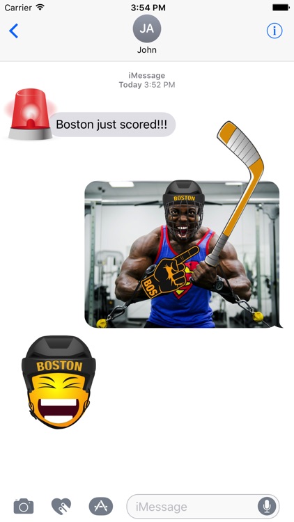 Boston Hockey Stickers & Emojis