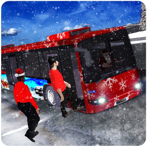 Christmas Party Bus Simulator 3D: Tourist ski 2016 icon