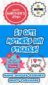 Cute Mother's Day Stickers for Messaging screenshot #1 for iPhone