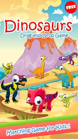 Game screenshot Dinosaurs Drag And Drop Shadow Matching Kids Games mod apk