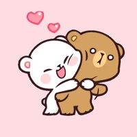 Milk and Mocha Couple Stickers logo