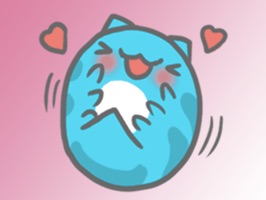 Blue funny cats stickers