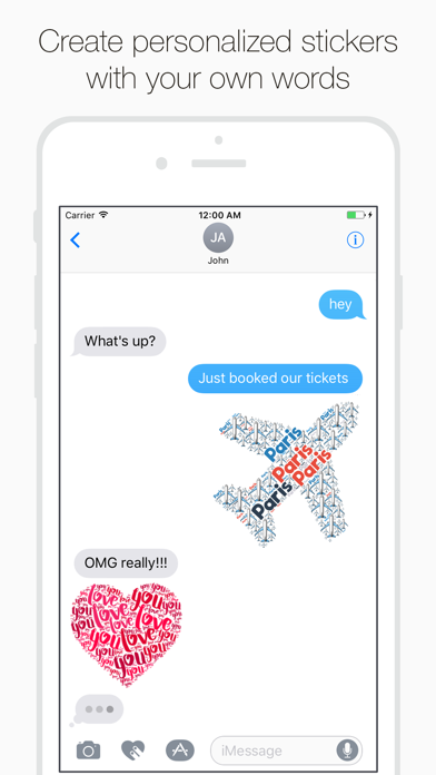 Text Mess - turn your messages into art Screenshot on iOS