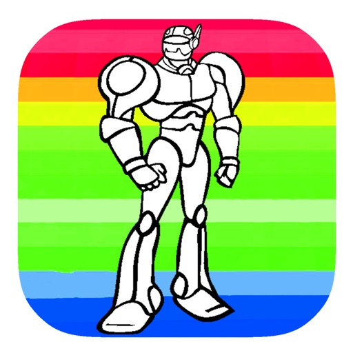 Kids Toddler Game Hero Robot Coloring Book icon