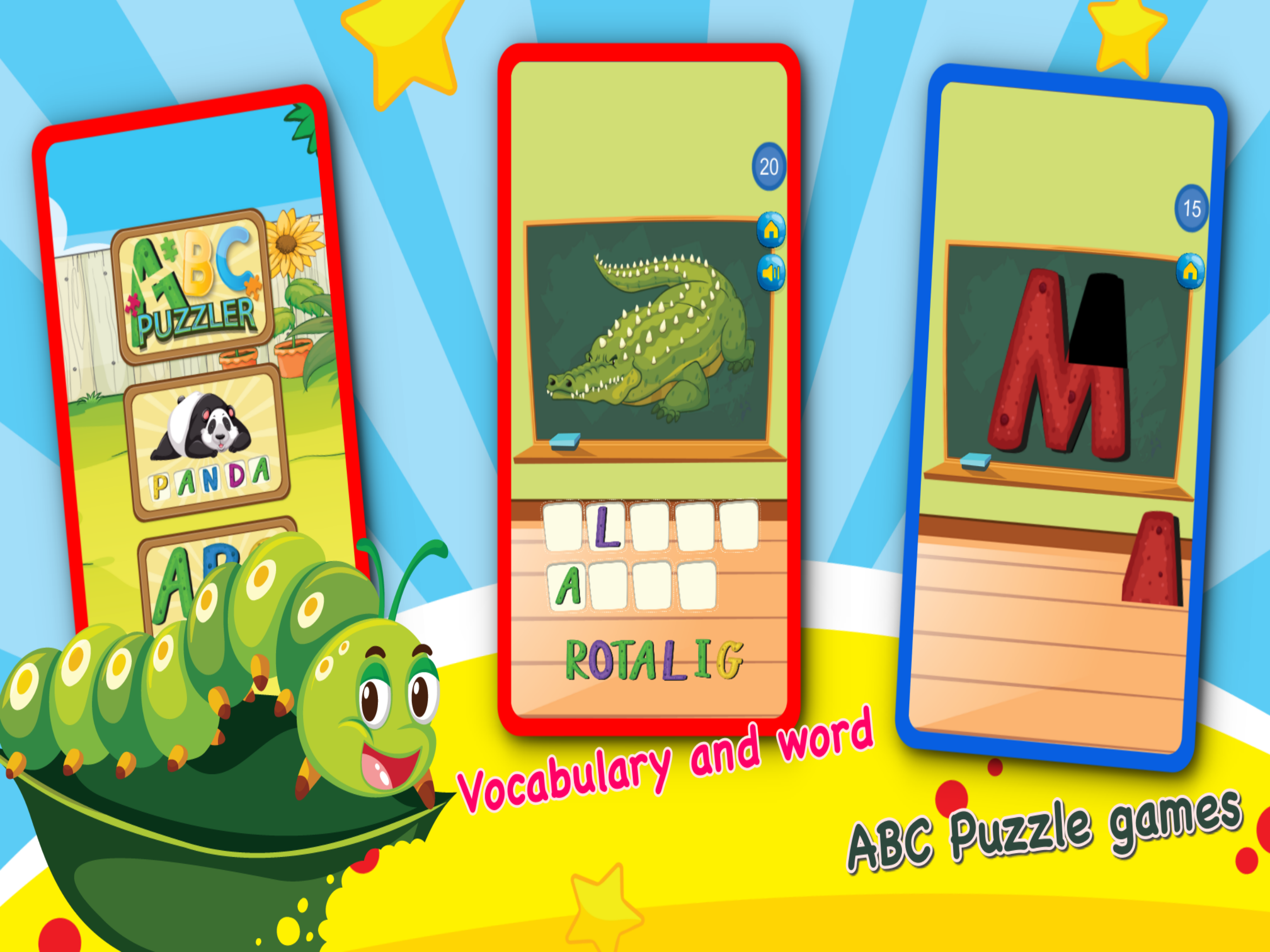 Panda Alphabet Puzzles Games Kids & Toddlers screenshot 4