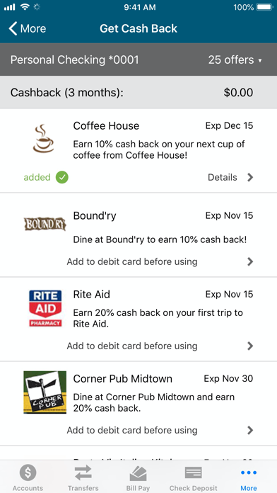 Patriot Bank Screenshot