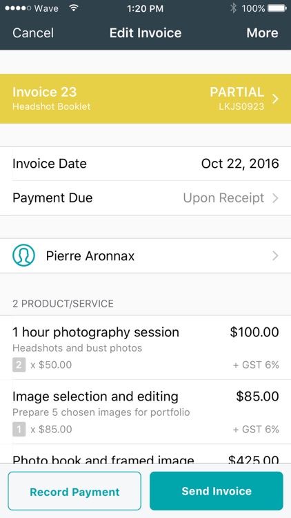Invoice by Wave