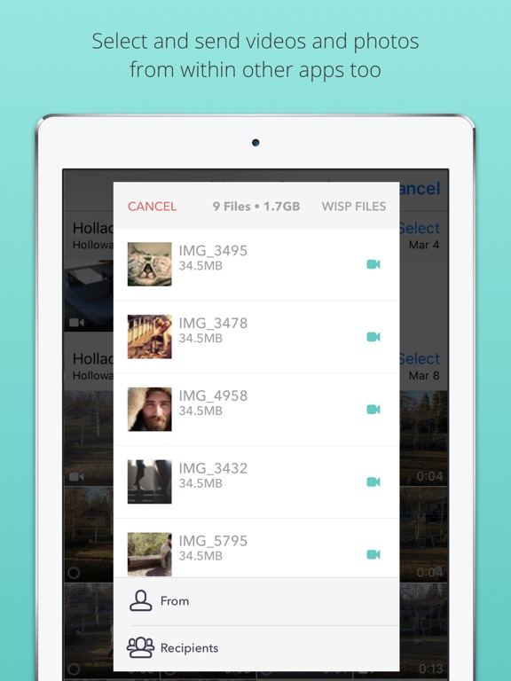 Wispeo iPad screenshot 5 - Photo & Video app
