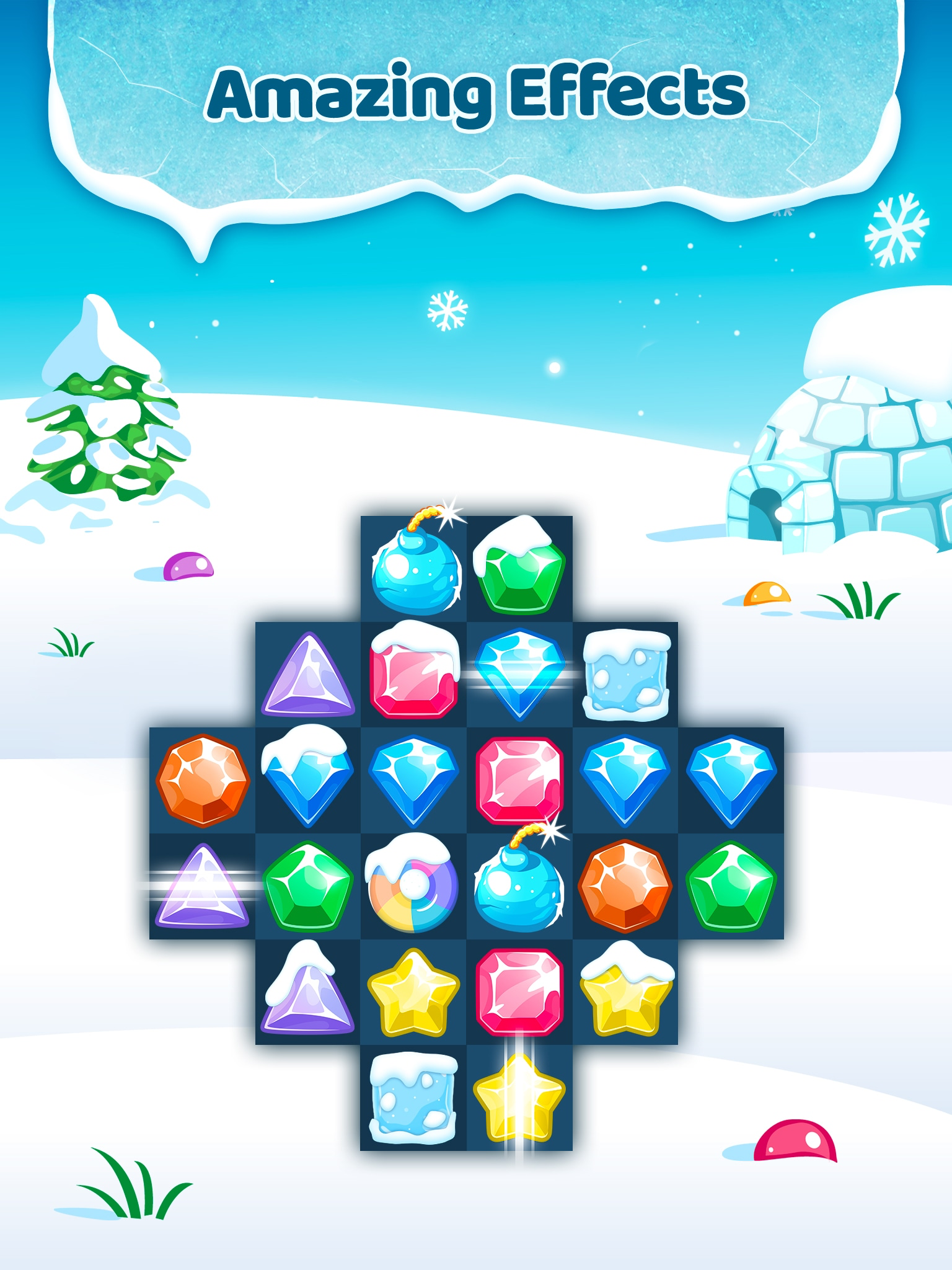 Frozen Jewels Mania - Match 3 Gems Puzzle Legend