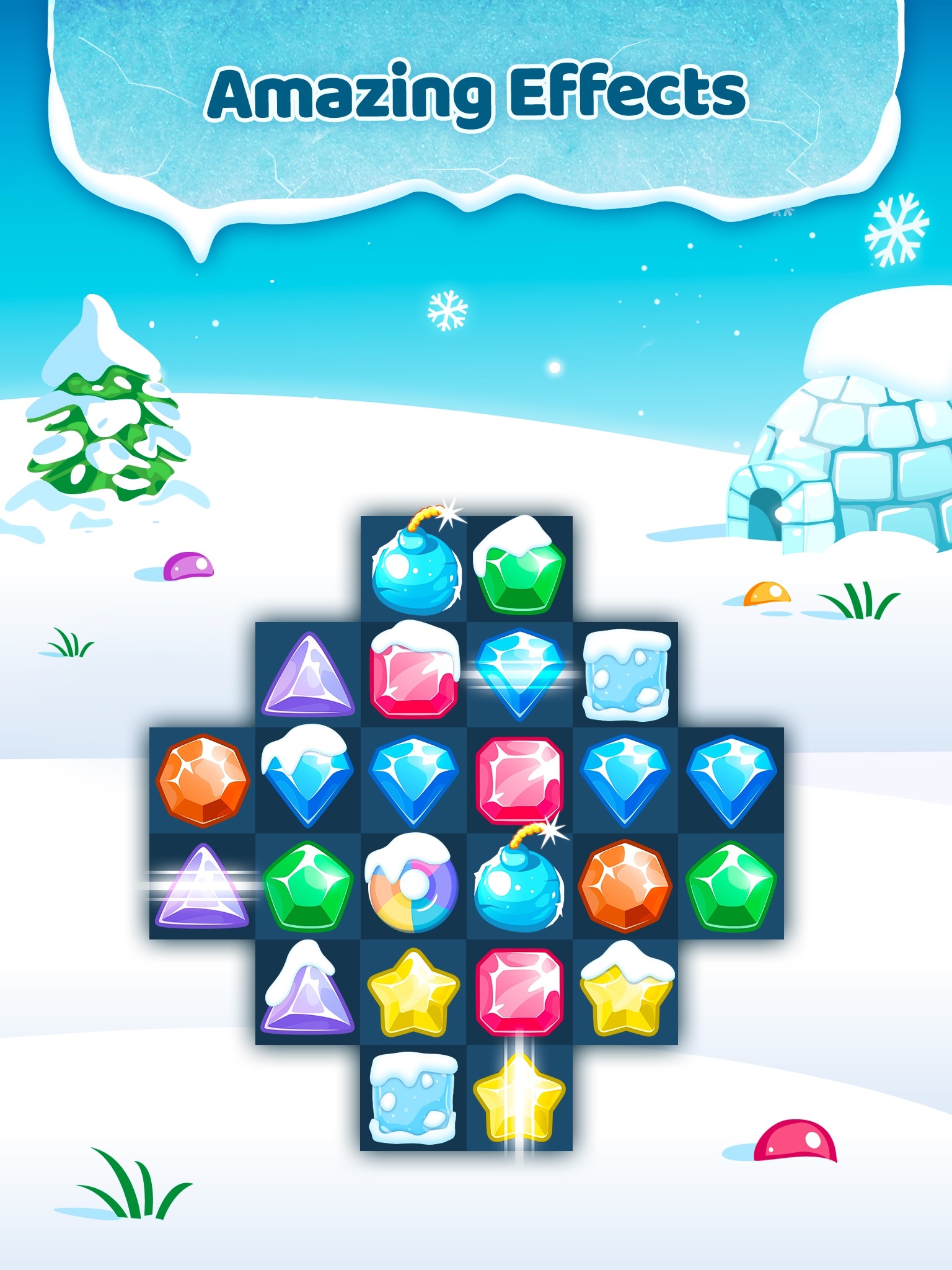 Frozen Jewels Mania - Match 3 Gems Puzzle Legend screenshot 2