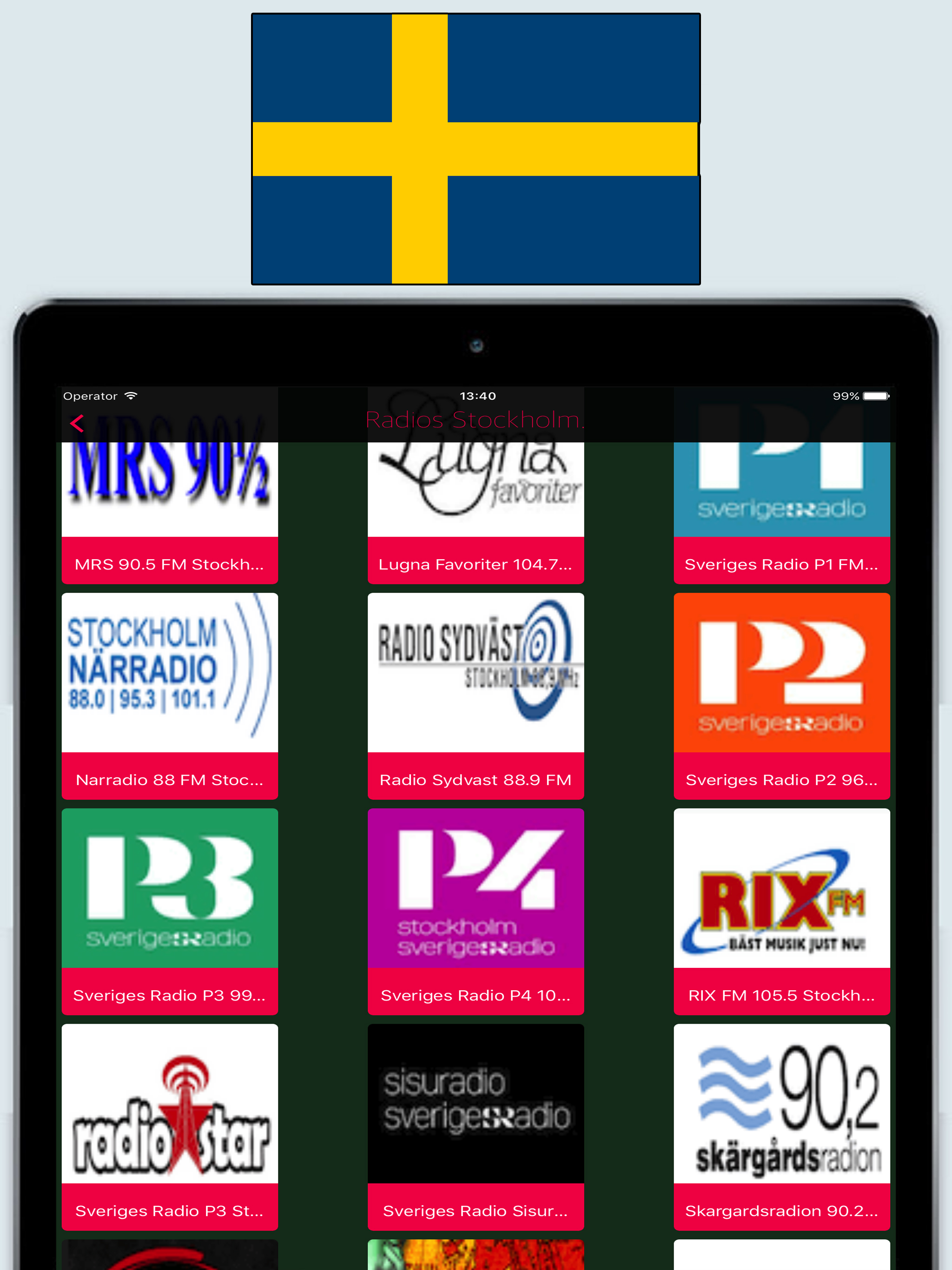 Radio Sweden FM - Live Stream Radios Stations Lite screenshot 6