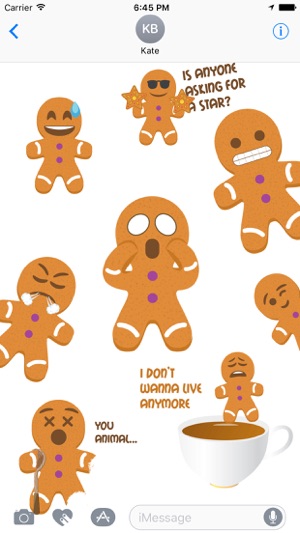 Ginger.Moji - Gingerbread emoji man Xmas stickers(圖5)-速報App